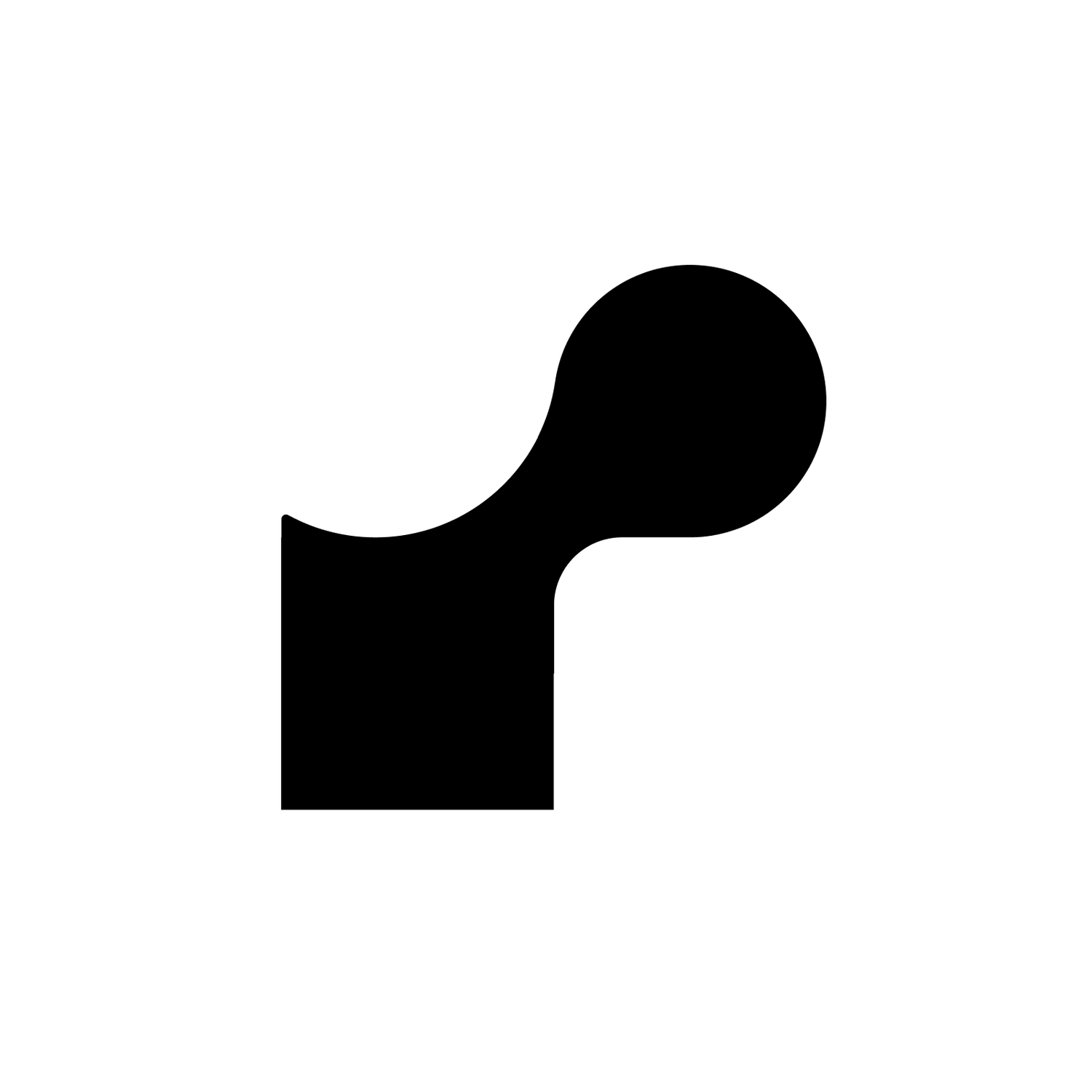 black render logo on a clear background