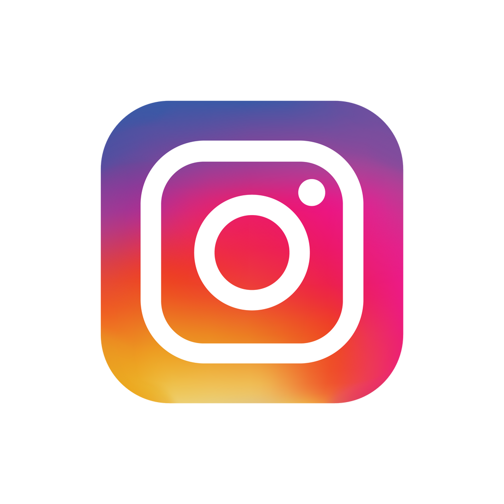 Gradient instagram square with a camera icon in the center on a transparent background
