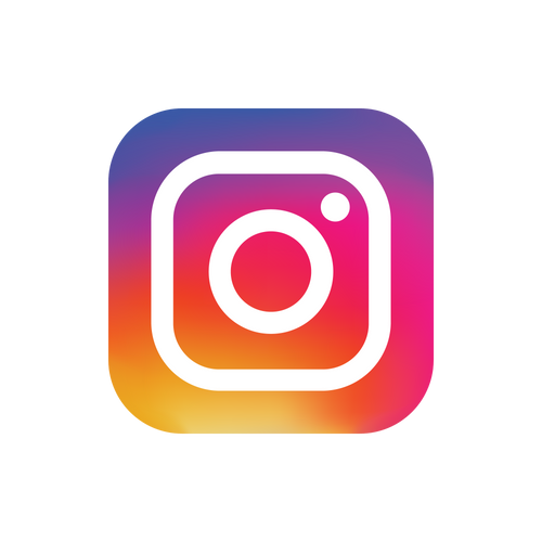 Gradient instagram square with a camera icon in the center on a transparent background